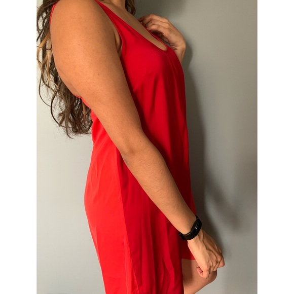 Red and orange sleeveless dress - Picture 3 of 11
